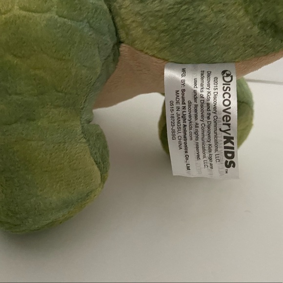 Discovery Toys Roaring Dinosaur T Rex Tyrannosaurus Green Stuffed Animal Plush - Picture 7 of 9